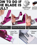 Steps to replace blade on Premium Adjustable Nail Clippers With Magnets And Sizers For Acrylic Nails Stainless Steel