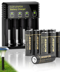 14430 3.2V LiFePO4 Rechargeable Battery 450mAh 8 Pack For Outdoor Solar Lights with charger