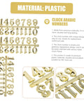 Self Adhesive Gold Clock Numerals Kit With Arabic And Roman Numerals For Easy DIY Wall Clock Repair Adhesive Backed Replacement Parts Sturdy Gold Finish Ideal For Quick Clock Face Fix And Custom Timepiece Makeover