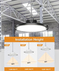 UFO LED High Bay Light 10 Pack 150W 5000K Daylight 22500LM Crazy Bright Waterproof IP65 Shop Lights Installed in Warehouse