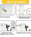 Heavy Duty Self Drilling Drywall Anchors Kit With Screws No Pre Drilling Easy Install For DIY Home Wall Mounts Zinc Plated Steel 80 120 160 200 Pack Great For Quick Hangups And Renovations. Installation steps on drywall