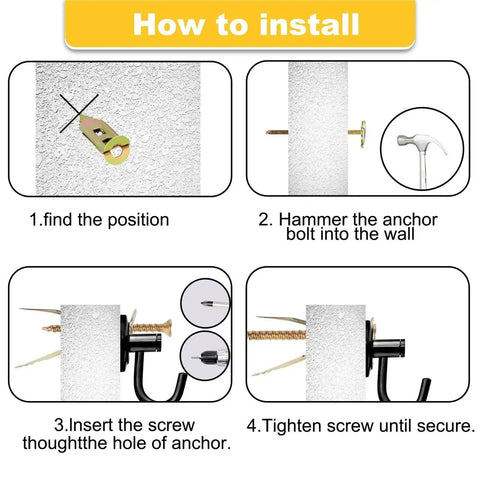 Heavy Duty Self Drilling Drywall Anchors Kit With Screws No Pre Drilling Easy Install For DIY Home Wall Mounts Zinc Plated Steel 80 120 160 200 Pack Great For Quick Hangups And Renovations. Installation steps on drywall