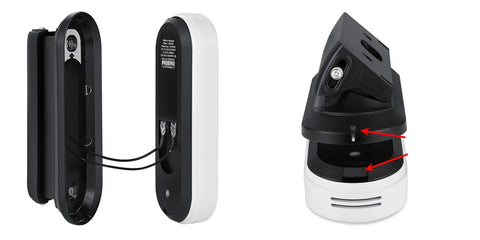 Horizontal Wedge Wall Mount For Arlo Essential Wired Video Doorbell With 30 To 55 Degree Adjustable Tilt For Precise Frontal View And Flexible Mounting Options Black For Indoor Or Outdoor Use