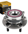 Front Wheel Bearing Hub For Mazda CX-5 2013 To 2022 And Mazda 6 2014 To 2019 5 Lug Without ABS next to box packaging.