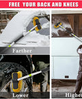 All In One Long Handle Car Wash Kit With 62 Inch Reach, 16 Piece Cleaning Set used for cleaning snow, tire, and RV window.
