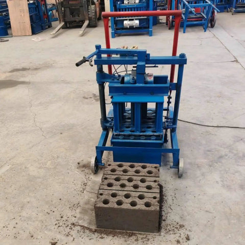 Heavy Duty Concrete Block Making Machine Adjustable Brick Press For Commercial Workshop Use High Volume Output with produced blocks.