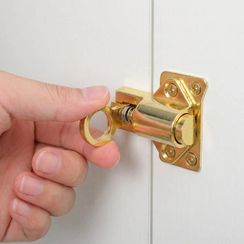 Hand operating Spring Loaded Zinc Alloy Cabinet Lock With Self Locking Bolt No Hassle Install For Doors And Cabinets Automatic Spring Mechanism