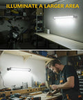 Bright 24W LED Shop Light with Six Point Five Foot Cord and On Off Switch 6000K Daylight White 5400 Lumens in use in workshops