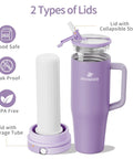 Reusable Breastmilk Storage Bottle With Insulated Cooler Keeps Baby Feed Fresh For 24 Hours Travel Ready Mom Hacks with two lid options.