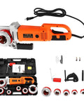 Heavy Duty Electric Pipe Threader Machine 2300W With 6 Dies For Galvanized Iron Steel, portable handheld tool kit with dies.