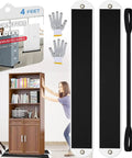 Two Pack Large Furniture Sliders With Pull Straps For Easy Move Heavy Duty Appliance Sliders For Carpet And Hardwood Floors Ideal For Moving Couches Tables And Other Heavy Furniture Safely Across Any Surface 4 Feet Total