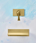High Flow Wall Mount Tub Filler With Single Lever Large Waterfall Spout CUPC Certified Pressure Balance Rough In Valve Included Brushed Gold