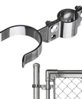 Built Tough Stainless Steel Chain Link Gate Latch With Padlock Hole Fork Latch Gate Hardware For Outdoor Use Rustproof Weather Resistant Easy Install 1 Piece, stainless gate latch on 1-3/8 in frame