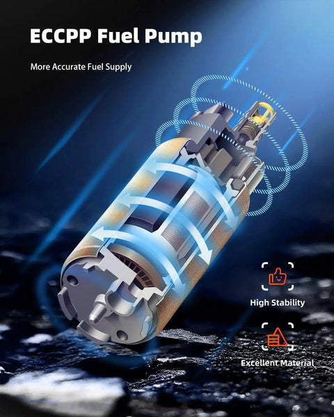 Direct Fit High Pressure Fuel Pump Assembly For Audi A4 And A6 3.0L 3.2L 4.2L 2005 Through 2009 cutaway design showcasing fuel pump internals.