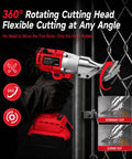 Cordless Metal Shears for Milwaukee 20V Max Tool Only, Brushless Motor For Fast Clean Cuts, No Cord Hassle, Lightweight and Durable for Aluminum, Copper, Stainless Steel, and Sheet Metal, Long Battery Life, Easy Cutting, 360° rotating head cutting chain link metal