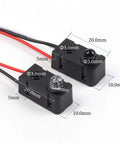 Five Piece Infrared Break Beam Sensor Kit With LEDs For Fast Counting And Distance Detection, showing dimensions and wiring.