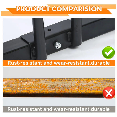 Durable Bike Floor Stand For Garage Parking And Storage, rust-resistant comparison with rusted metal, stable floor rack