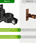 Heavy Duty Gate Hinges With Removable Pin Carbon Steel Build Road Ready Rust Resistant Electroplated Finish For Backyard Fence Driveway showing a black steel hinge next to a rusted one.