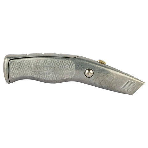 Snap Off Knife Pro Retractable Blade Utility Knife With 18mm Width Stainless Steel Blade Guide Quick Tool Free Blade Change Ergonomic Silver Handle