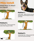 Installation methods for Outdoor Bungee Tug Toy For Dogs Tree Hanging Rope Tug Interactive Chew Rope Adjustable Height Backyard Play
