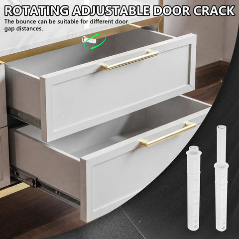 12 Pcs Magnetic Push Latches For Cabinet Doors And Drawers Hidden Touch Latch System With Stainless Steel Magnets installed on drawers