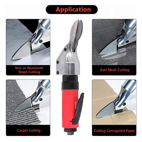 Heavy Duty Pneumatic Metal Shear Cutter With Boss Level Ergonomic Rubber Grip Air Powered Scissor Snips That Cuts Like Butter Iron Aluminum And Stainless Steel