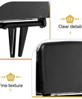 DIY Car Vent Clip Repair Kit For Air Conditioning Outlet Tab Black ABS PC Durable No Tools Front Dash Vent Clip For Auto Air Conditioning System Replacement And Easy Install close-up black ABS PC texture