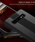 Textured black smartphone case next to speed car graphic, showcasing super run design and track-style aesthetic.