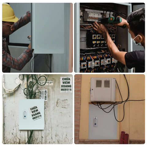 Installation and use of rugged wall mounted electrical junction box for indoor and outdoor use heavy duty steel enclosure with seal