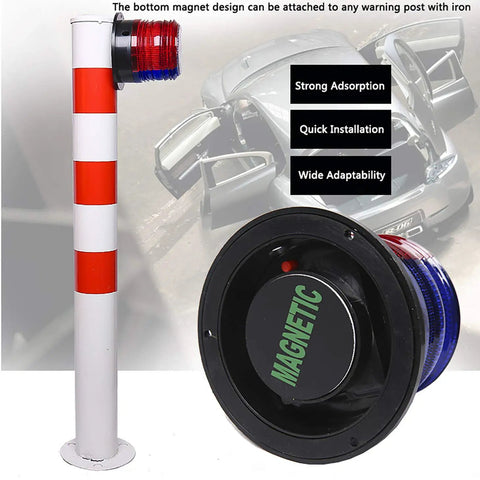Solar Strobe Warning Light With Strong Magnetic Base Waterproof Outdoor Beacon for Construction Traffic Factory