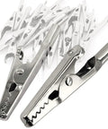 Heavy Duty 50mm Metal Alligator Clips 50 Pack, 2 Inch Gator Clips With Strong Grip For Electrical Testing, Lab Work, Airbrushing