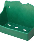 Heavy Duty Livestock Salt Block Feeder And Mineral Block Holder For 4 Lb Blocks, green polyethylene with moisture release ribs