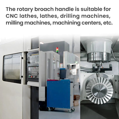 Rotary Broach Tool Holder 3/4 Inch Shank For 1/2 Inch Broaches Pro Grade Lathe Accessory with CNC lathe and drilling machines.