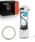 Electric Fuel Pump Module Assembly With Sending Unit For GMC Sierra 1500 And Chevrolet Silverado 1500 2010-2013 4.8L 5.3L 6.2L Drop In Replacement Fuel Tank Pump shown with packaging and gasket