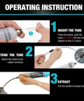 Operating instructions for 200Cc Fluid Extractor For Cars With Long Extension Tubes And Anti Drip Connector, extraction steps