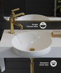 Chateau 30 Inch Wall Mount Bathroom Sink With Left Side Faucet, durable ceramic, gloss finish, space-saving modern design
