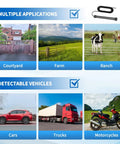 Multiple applications and detectable vehicles for Vehicle Exit Sensor Kit For Wired Driveway Gates With 50 Ft Cable.