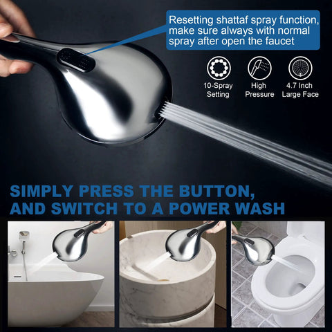 Rotatable Dual Shower Head With Handheld Combo for Family Use Kid Friendly Low Three Way Diverter shown spraying water