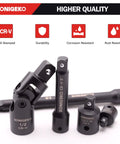 18 Piece Impact Socket Extension Set With Chrome Vanadium Steel Built Tough As Nails For High Torque And Impact Wrenches Includes Multiple Sizes Durable Pro Grade Performance. 1/2-inch CR-V impact socket extensions and adapters