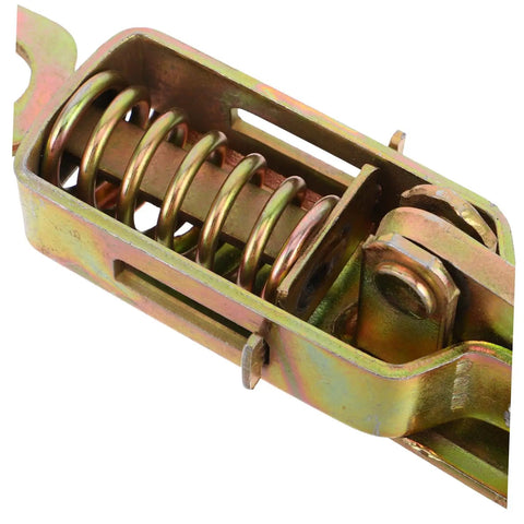 Close-up of spring-loaded component from Beefy Heavy Duty Toggle Latch Clamp Kit with Adjustable Metal Pull Hasp for trucks and gates.