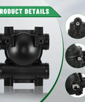 Front view of 3/4 Inch Dual Ports Paddlewheel Flow Meter Assembly With 15659 Right Angle Cover Built For Fleck 2510 And 5600