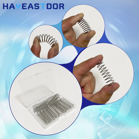 HayEastdor compression springs, 16pcs, stainless steel, 1/2 in dia x 1-1/2 in long in clear plastic case