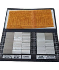 30 Piece Surface Roughness Comparators Set With Ra0.05-12.5mm Microfinish Blocks for Lathe Machining and Manufacturing QA displayed open