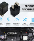 Beefed-Up 12V DC Automotive Power Relay 35A SPDT 5 Pins Quick Connect For Cars And Trucks CM1-R-12V ACM13221 with product advantages