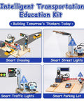 4 In 1 ESP32 STEM Smart Traffic Kit Compatible With Arduino Hands On Robotics And Coding Set Engineering Project STEAM Activity Gift For School And Home Education Kid Friendly For Ages 12 Plus Learn To Build Code And Create, smart crossing model