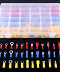 540 Piece Quick Disconnect Electrical Terminal Kit With Mixed Insulated Crimp Terminals Including Butt Spade Fork Ring Bullet And Piggyback Connectors For 22 To 16 16 To 14 12 To 10 Gauge Wiring DIY Friendly All In One Electrician Must Have in open plastic case