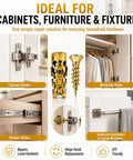 6x14mm Short Expansion Screw Set For Cabinet Hinges Quick Fix Stops Door Sagging and Wobble Restores Stripped Holes in use