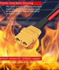 SB50 To XT90 Female Battery Cable 10 AWG 10 Ft Heavy Duty Power Lead For Forklift Trucks Tinned Copper Wire With Flame Retardant Housing Durable Quick Connect Cable, flame-retardant XT90 connector