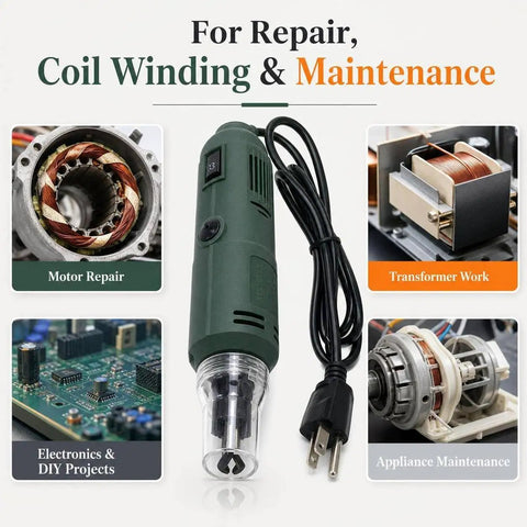Handheld Electric Magnet Wire Stripping Machine With Six Speed Settings For Precise Enameled Copper Wire Removal Portable Power Tool for coil winding.