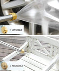 Beast Mode High Pressure Power Washer Wand With Dual Spray Tips Hydro Jet Nozzle cleaning wheel and chair outdoor